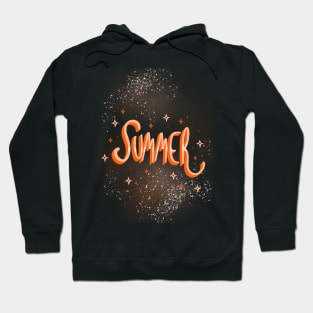 Summertime hand lettering design in orange Hoodie